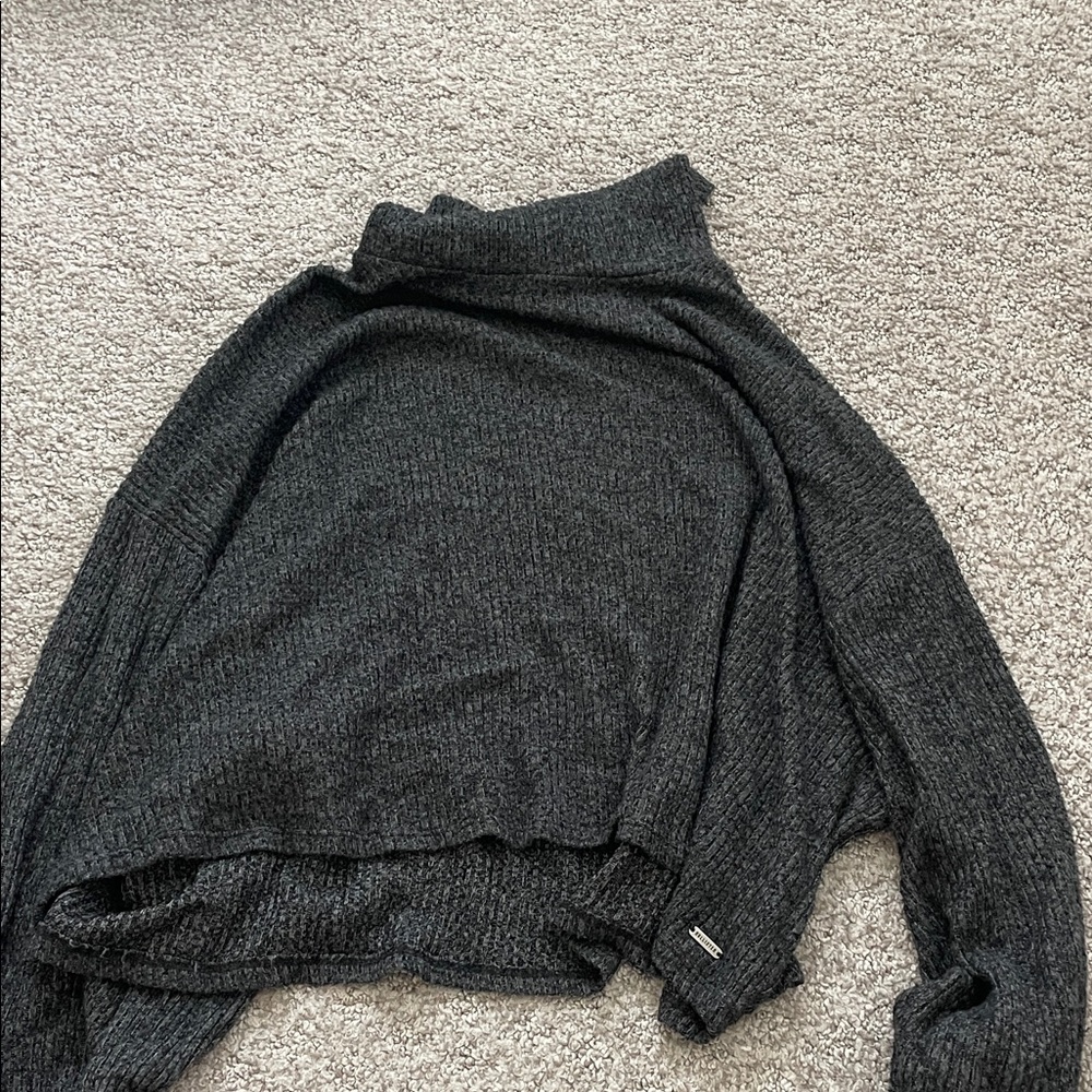 Hollister Charcoal Women's Turtleneck Sweater